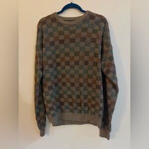 Vintage Marc Edwards Geometric Pattern Long Sleeve Comfy Sweater Sweatshirt Top